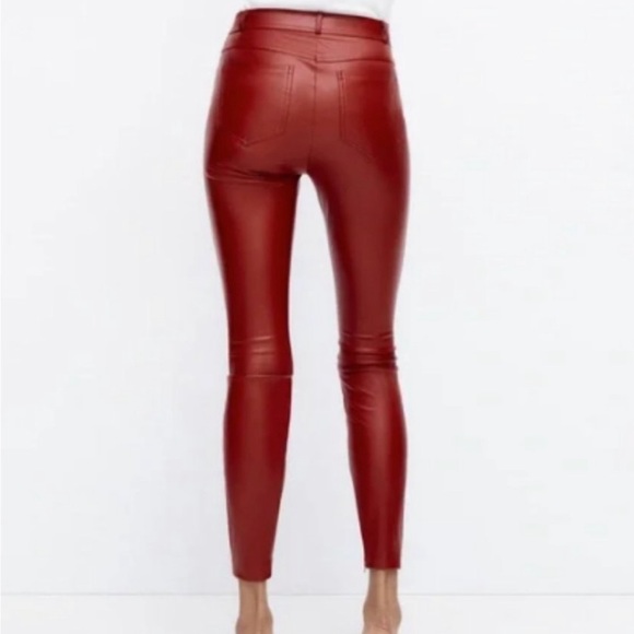 Zara Pants & Jumpsuits Zara Faux Leather Pants With Leg Zipper